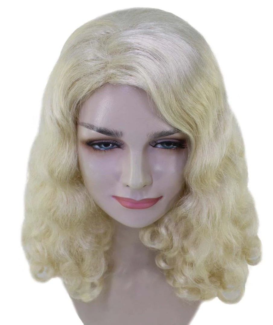 HPO Womens Blonde Curly Wig | Blonde Fashion Wigs | Premium Breathable Capless Cap 7 HPO Womens Blonde Curly Wig | Blonde Fashion Wigs | Premium Breathable Capless Cap