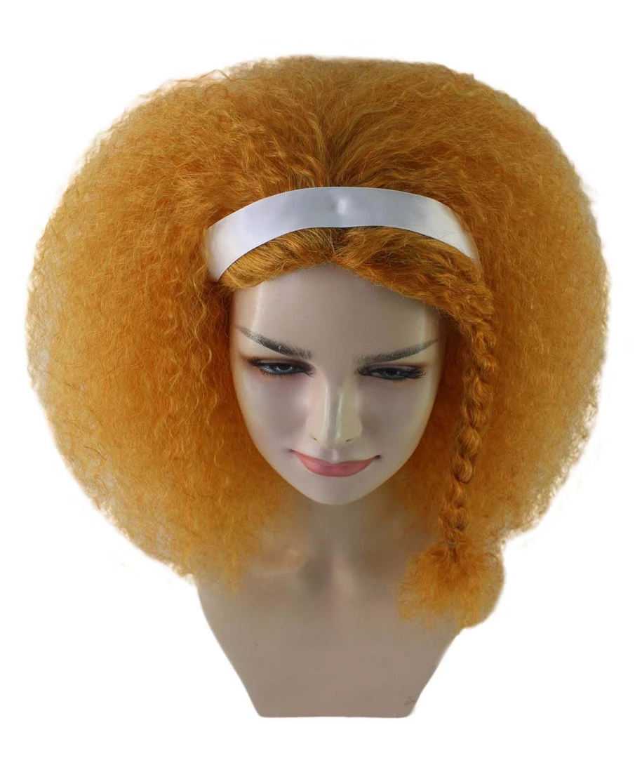 HPO Womens Afro Doll Wig | Orange Fashion Wigs | Premium Breathable Capless Cap 7 HPO Womens Afro Doll Wig | Orange Fashion Wigs | Premium Breathable Capless Cap