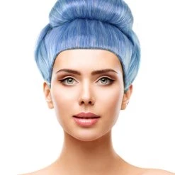 HPO Womens Singer16th Century Aristocracy Wig | Blue Celebrity Wigs | Premium Breathable Capless Cap Women's
