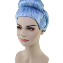 HPO Womens Singer16th Century Aristocracy Wig | Blue Celebrity Wigs | Premium Breathable Capless Cap Women's