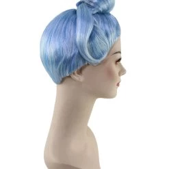 HPO Womens Singer16th Century Aristocracy Wig | Blue Celebrity Wigs | Premium Breathable Capless Cap Women's