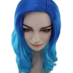 HPO Womens Singer Curly Wig | Blue Celebrity Wigs | Premium Breathable Capless Cap 17 HPO Womens Singer Curly Wig | Blue Celebrity Wigs | Premium Breathable Capless Cap