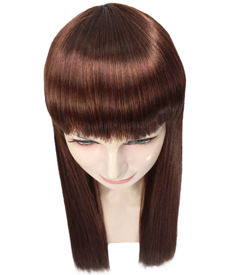 HPO Womens Long Bob Wig | Brown Bob Wigs | Premium Breathable Capless Cap Women's 7 HPO Womens Long Bob Wig | Brown Bob Wigs | Premium Breathable Capless Cap Women's