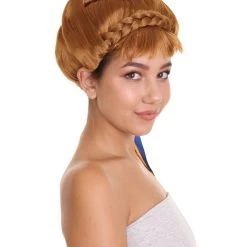 HPO Womens Fantasy Wig | Brown TV/Movie Wig | Premium Breathable Capless Cap