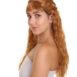 HPO Women's Womens Fantasy Wig | Brown TV/Movie Wig | Premium Breathable Capless Cap