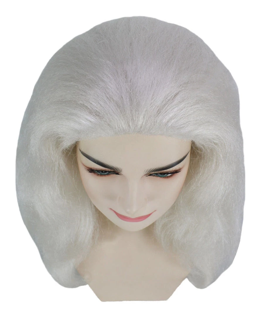 HPO Women's Womens Ice Witch Wig | White Scary Wigs | Premium Breathable Capless Cap 7 HPO Women's Womens Ice Witch Wig | White Scary Wigs | Premium Breathable Capless Cap