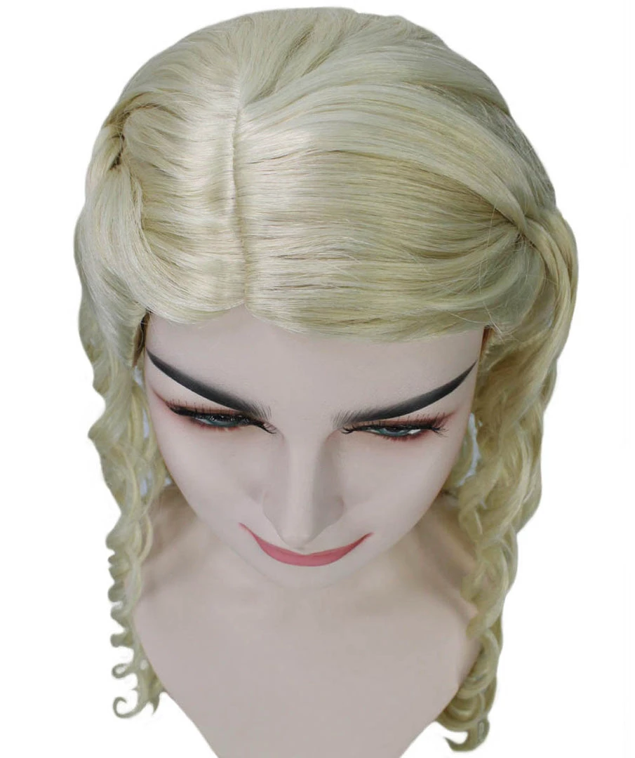 HPO Womens Renaissance Lady Wig | Blonde Historical Wigs | Premium Breathable Capless Cap Women's 7 HPO Womens Renaissance Lady Wig | Blonde Historical Wigs | Premium Breathable Capless Cap Women's