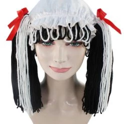 HPO Womens Rag Dolly Wig | Black And White Storybook & Fairytale Wigs