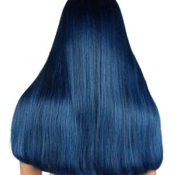 HPO Womens Fantasy Long Wig | Blue TV/Movie Wigs | Premium Breathable Capless Cap Women's 12 HPO Womens Fantasy Long Wig | Blue TV/Movie Wigs | Premium Breathable Capless Cap Women's