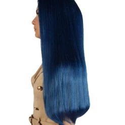 HPO Womens Fantasy Long Wig | Blue TV/Movie Wigs | Premium Breathable Capless Cap Women's 11 HPO Womens Fantasy Long Wig | Blue TV/Movie Wigs | Premium Breathable Capless Cap Women's