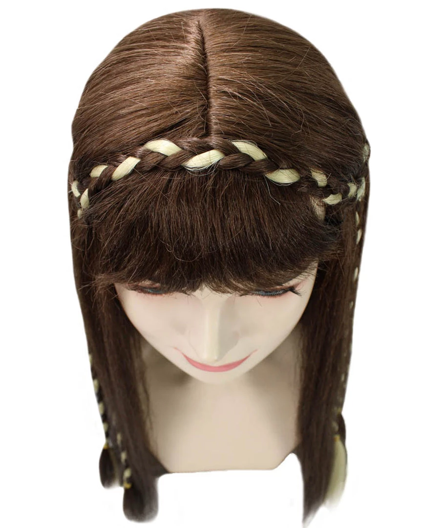 HPO Womens Renaissance Lady Medieval Princess Highlights Wig | Brown Historical Wigs | Premium Breathable Capless Cap 7 HPO Womens Renaissance Lady Medieval Princess Highlights Wig | Brown Historical Wigs | Premium Breathable Capless Cap