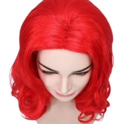 HPO Women's Womens Curly Wig | Red Cosplay TV/Movie Wigs | Premium Breathable Capless Cap 15 HPO Women's Womens Curly Wig | Red Cosplay TV/Movie Wigs | Premium Breathable Capless Cap