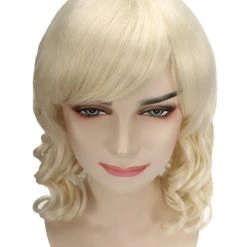HPO Women's TV Movie Romantic & Comedy Character Wig | Platinum Blonde Wigs