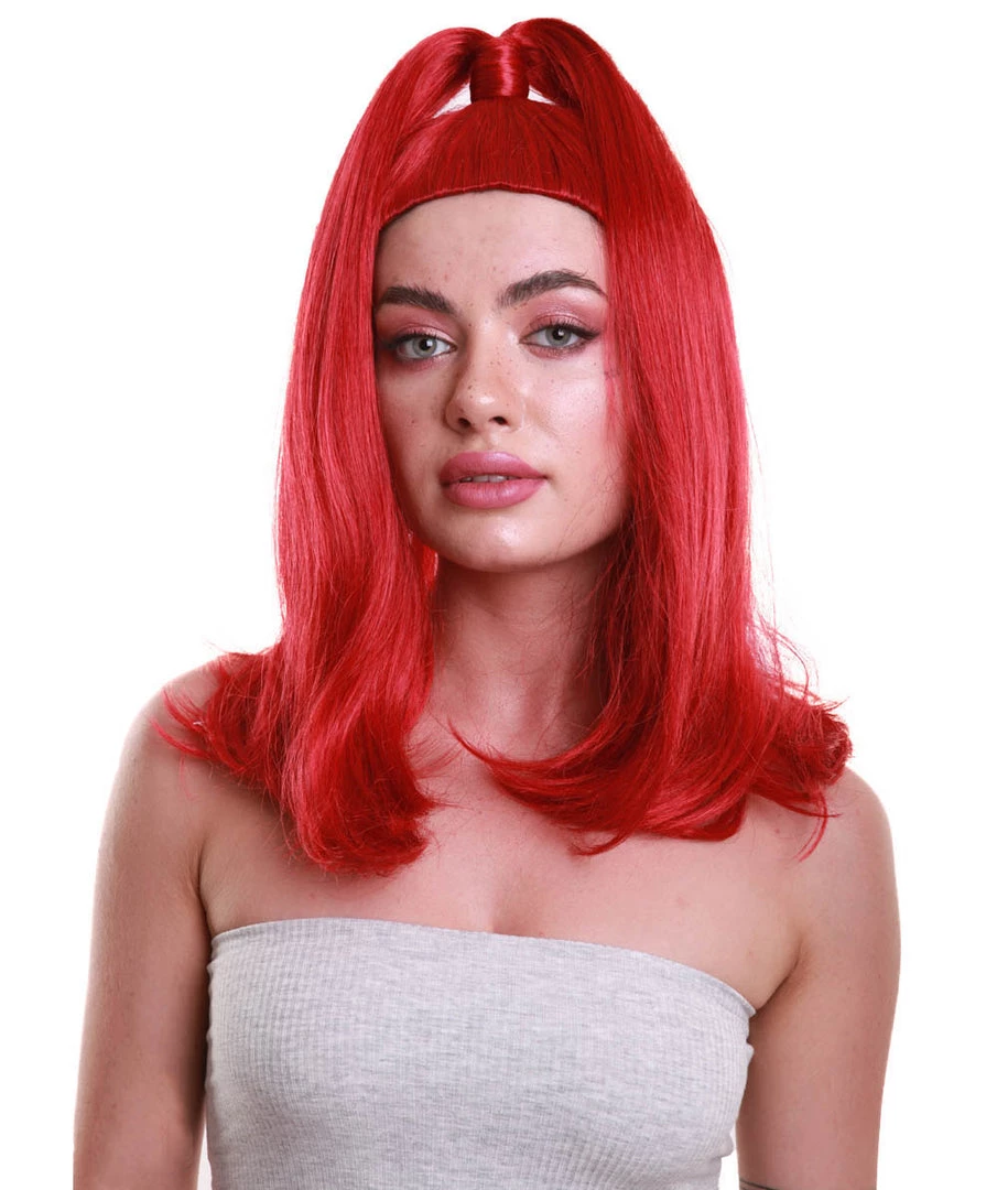 HPO Women's Womens TV Movie Character Wig | Red Wigs | Premium Breathable Capless Cap 1 HPO Women's Womens TV Movie Character Wig | Red Wigs | Premium Breathable Capless Cap