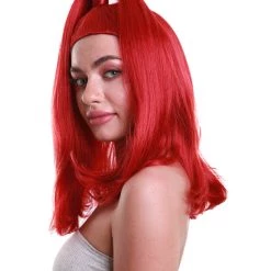 HPO Women's Womens TV Movie Character Wig | Red Wigs | Premium Breathable Capless Cap 9 HPO Women's Womens TV Movie Character Wig | Red Wigs | Premium Breathable Capless Cap
