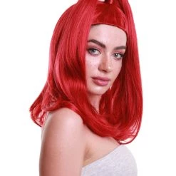 HPO Women's Womens TV Movie Character Wig | Red Wigs | Premium Breathable Capless Cap 11 HPO Women's Womens TV Movie Character Wig | Red Wigs | Premium Breathable Capless Cap