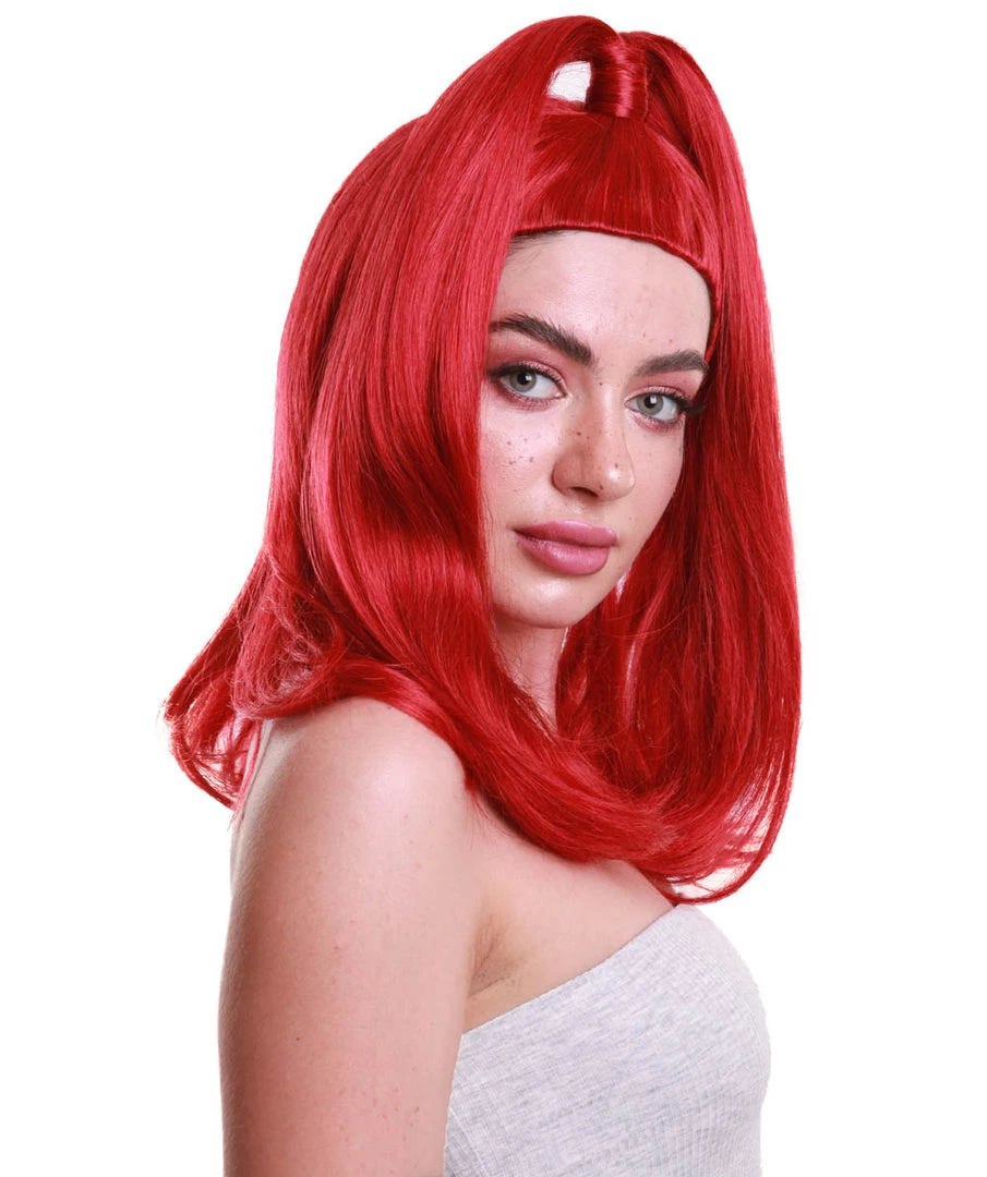 HPO Women's Womens TV Movie Character Wig | Red Wigs | Premium Breathable Capless Cap 5 HPO Women's Womens TV Movie Character Wig | Red Wigs | Premium Breathable Capless Cap