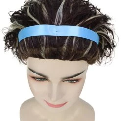 HPO Women's The Croods 2 Style Wig With Hairband | Black & Blonde Mix Wigs | Premium Breathable Capless Cap