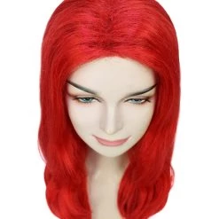 HPO Women's TV Movie Super Hero Wig | Red Wigs | Premium Breathable Capless Cap