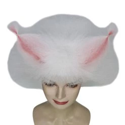 HPO Victoria, White Fluffy Cat Womens Wig With Pink Ears | Premium Breathable Capless Cap Women's 17 HPO Victoria, White Fluffy Cat Womens Wig With Pink Ears | Premium Breathable Capless Cap Women's