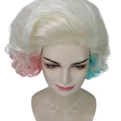 HPO Women's Multi Color Curly Short Bob Wig | Premium Breathable Capless Cap