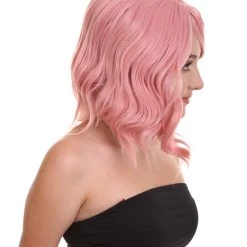 HPO Adults Women Shoulder Length Wavy Wigs | Multicolor Options Cosplay Wigs | Premium Breathable Capless Cap