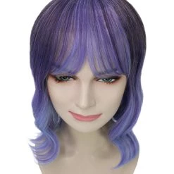 HPO Adults Women Shoulder Length Wavy Wigs | Multicolor Options Cosplay Wigs | Premium Breathable Capless Cap