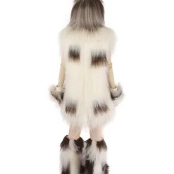 HPO Furry Dog Collection | Women's White And Brown Straight Furry Dog Cosplay Halloween Costume 12 HPO Furry Dog Collection | Women's White And Brown Straight Furry Dog Cosplay Halloween Costume