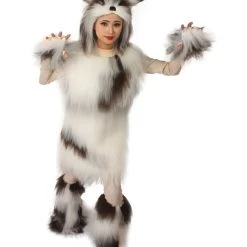 HPO Furry Dog Collection | Women's White And Brown Straight Furry Dog Cosplay Halloween Costume 16 HPO Furry Dog Collection | Women's White And Brown Straight Furry Dog Cosplay Halloween Costume