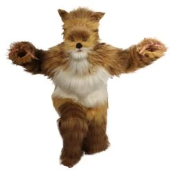 HPO Furry Fox Collection Costume | Women's White And Orange Straight Long Furry Fox Cosplay Costume With Tail