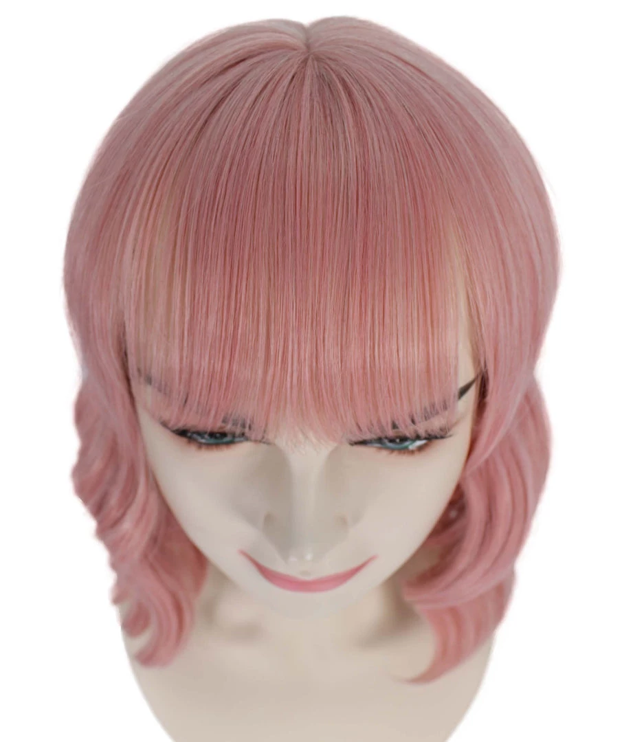 HPO Adults Women Long Length Wavy Wigs | Lt. Pink Cosplay Wigs | Premium Breathable Capless Cap 7 HPO Adults Women Long Length Wavy Wigs | Lt. Pink Cosplay Wigs | Premium Breathable Capless Cap