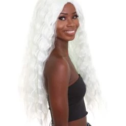 HPO Women's - Long Length Platinum Silver Say So Artist Wig - Wavy Silver Hair - Capless Cap Design 14 HPO Women's - Long Length Platinum Silver Say So Artist Wig - Wavy Silver Hair - Capless Cap Design