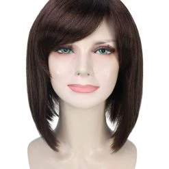BC Introverted Bob | Women's Brown Color Straight Shoulder Length Trendy Introverted Bob Wig