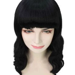 BC Bettie Rubble | Women's Black Color Wavy Shoulder Length Trendy Bettie Wig