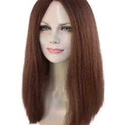 BC Adult Women's Brown Color Straight Medium Length Classic Hippie Wig 11 BC Adult Women's Brown Color Straight Medium Length Classic Hippie Wig