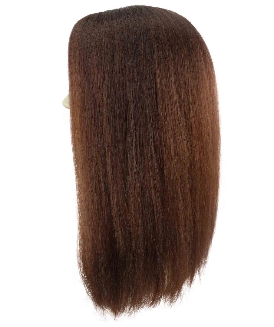 BC Adult Women's Brown Color Straight Medium Length Classic Hippie Wig 4 BC Adult Women's Brown Color Straight Medium Length Classic Hippie Wig