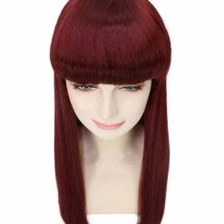 BC Midnight Lady | Women's Dark Red Color Straight Long Length Trendy Midnight Lady Wig