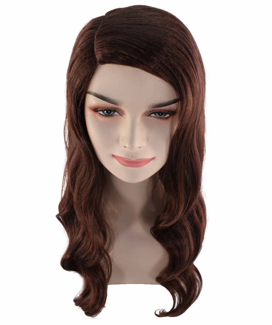 BC Women's Dark Brown Color Wavy Medium Length Trendy Earth Princess Wig 7 BC Women's Dark Brown Color Wavy Medium Length Trendy Earth Princess Wig