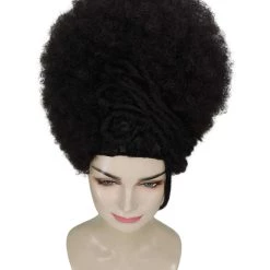 Adult Women's 16" Inch Medium Length Halloween Cosplay Afro Puff Good As Hell Goddess Costume Wig, Synthetic Fiber Hair With Braids, | HPO 15 Adult Women's 16