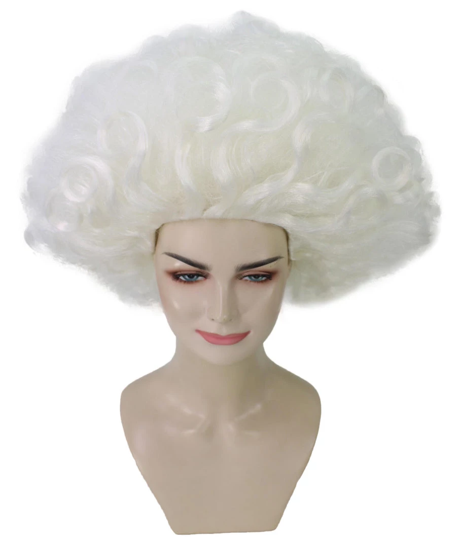 Adult Women's 17" Inch Medium Length Halloween Colonial Baroque Renaissance Puffy Drag Queen Costume Wig, Synthetic Fiber Hair, | HPO 7 Adult Women's 17" Inch Medium Length Halloween Colonial Baroque Renaissance Puffy Drag Queen Costume Wig, Synthetic Fiber Hair, | HPO