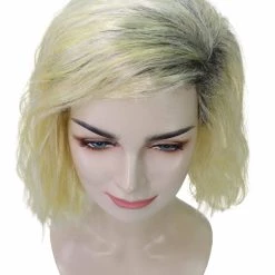 Adult Women's 10" Inch Short Length Halloween Cosplay Ombre Pop Star Fireworks Costume Wig, Synthetic Soft Fiber Hair | HPO 15 Adult Women's 10