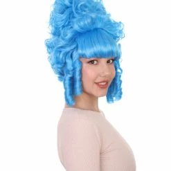 HPO Womens French Colonial Marie Antoinette Wig | Neon Pink Historical Cosplay Wigs | Premium Breathable Capless Cap Women's 42 HPO Womens French Colonial Marie Antoinette Wig | Neon Pink Historical Cosplay Wigs | Premium Breathable Capless Cap Women's