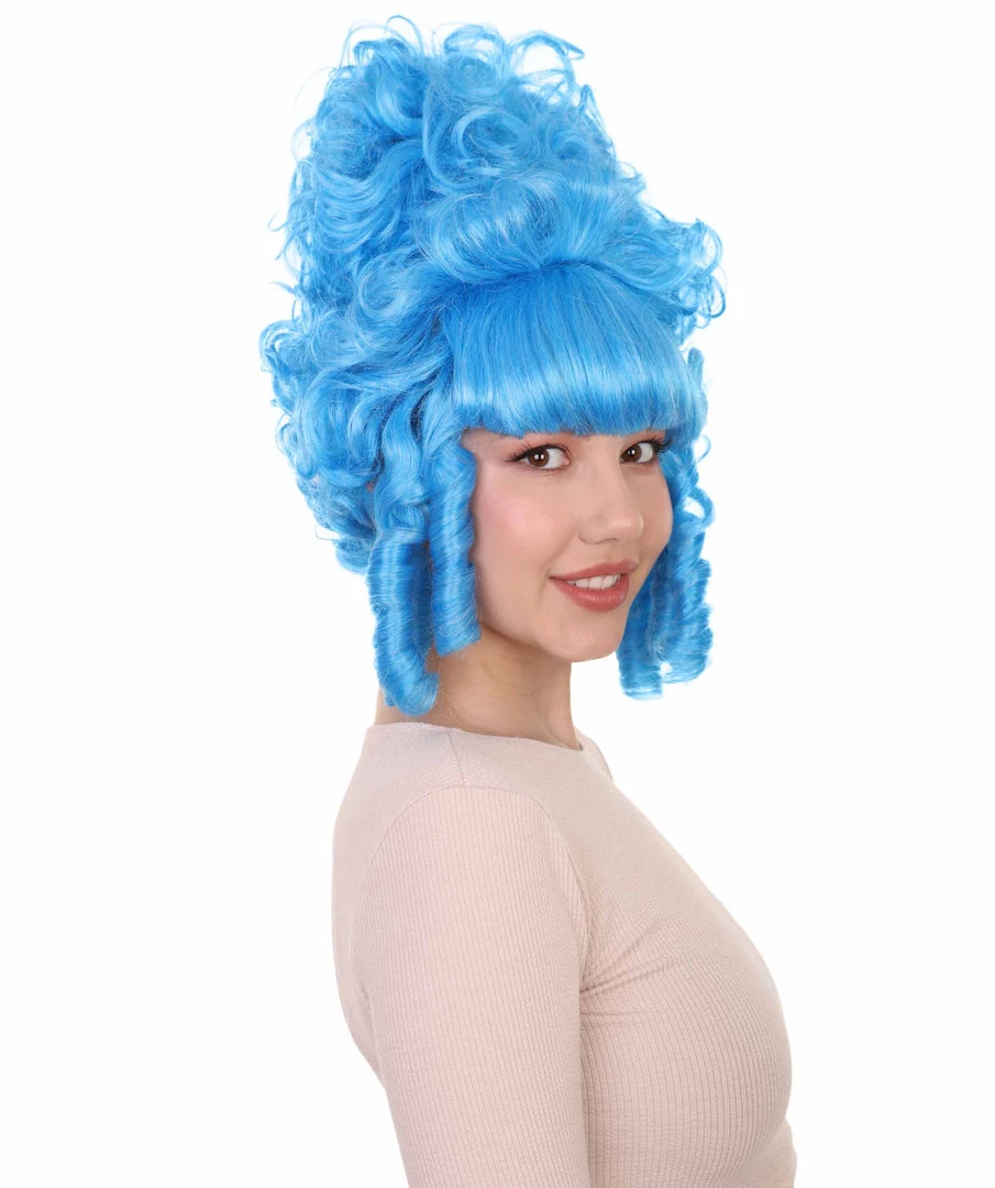 HPO Womens French Colonial Marie Antoinette Wig | Neon Pink Historical Cosplay Wigs | Premium Breathable Capless Cap Women's 20 HPO Womens French Colonial Marie Antoinette Wig | Neon Pink Historical Cosplay Wigs | Premium Breathable Capless Cap Women's