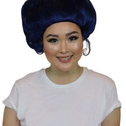 HPO Women's TV Movie Character Wig | Dark Blue Wigs | Premium Breathable Capless Cap