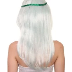 HPO Womens Floral Fantasy Lt Green Wig With Flower Crown | Storybook & Fairytale Wigs | Premium Breathable Capless Cap Women's 12 HPO Womens Floral Fantasy Lt Green Wig With Flower Crown | Storybook & Fairytale Wigs | Premium Breathable Capless Cap Women's