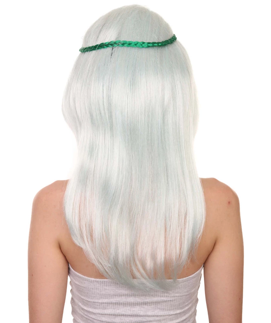 HPO Womens Floral Fantasy Lt Green Wig With Flower Crown | Storybook & Fairytale Wigs | Premium Breathable Capless Cap Women's 4 HPO Womens Floral Fantasy Lt Green Wig With Flower Crown | Storybook & Fairytale Wigs | Premium Breathable Capless Cap Women's