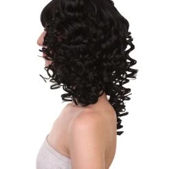 HPO Women's Womens Colonial Lady Curly Blonde Historical Wig With Black Lace | Premium Breathable Capless Cap 21 HPO Women's Womens Colonial Lady Curly Blonde Historical Wig With Black Lace | Premium Breathable Capless Cap