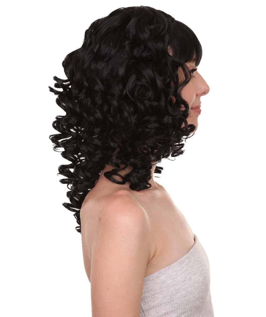 HPO Women's Womens Colonial Lady Curly Blonde Historical Wig With Black Lace | Premium Breathable Capless Cap 6 HPO Women's Womens Colonial Lady Curly Blonde Historical Wig With Black Lace | Premium Breathable Capless Cap