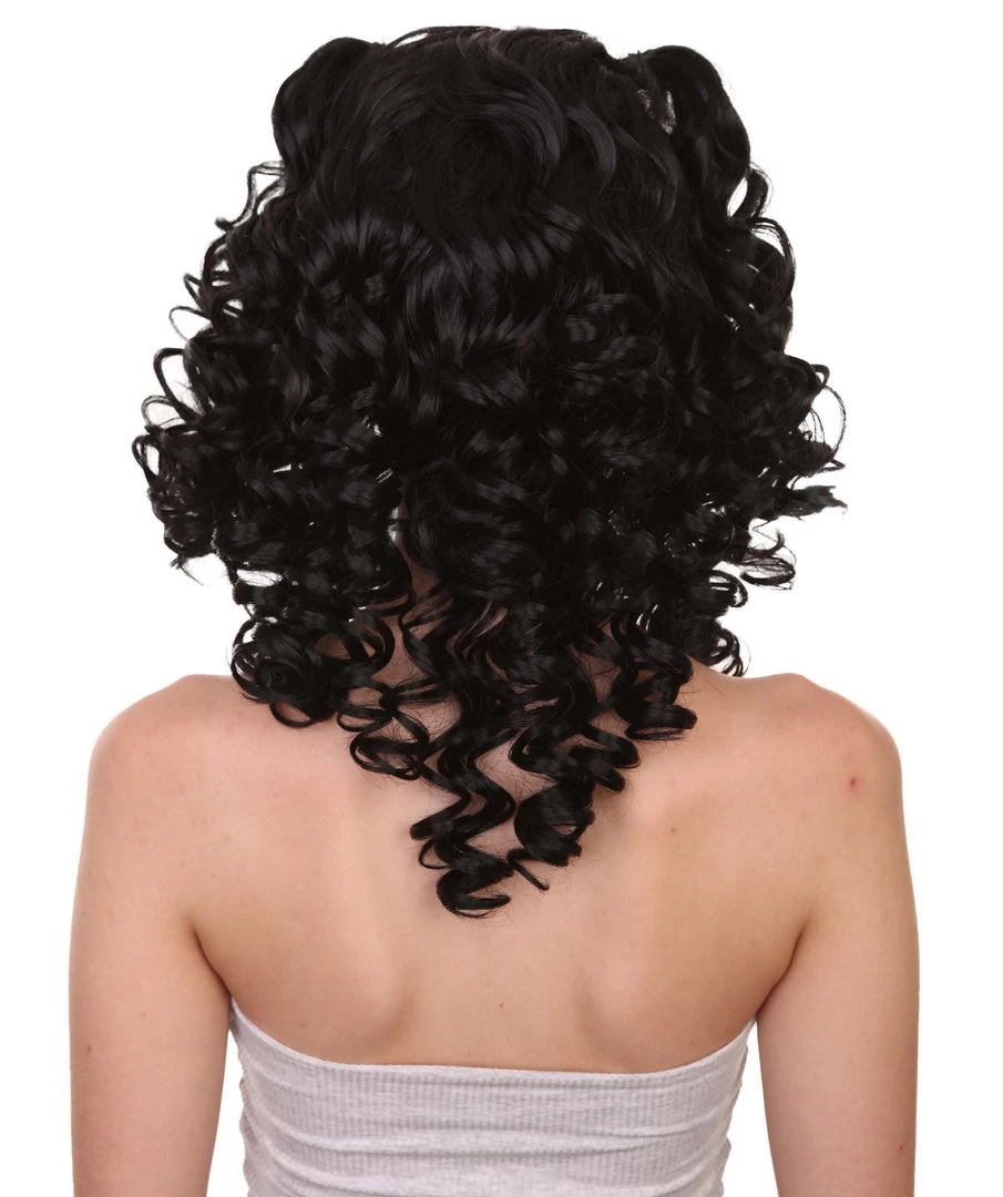 HPO Women's Womens Colonial Lady Curly Blonde Historical Wig With Black Lace | Premium Breathable Capless Cap 5 HPO Women's Womens Colonial Lady Curly Blonde Historical Wig With Black Lace | Premium Breathable Capless Cap