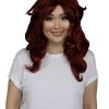 HPO Women's Womens Manga Android Wig | Red Cosplay TV/Movie Wigs | Premium Breathable Capless Cap
